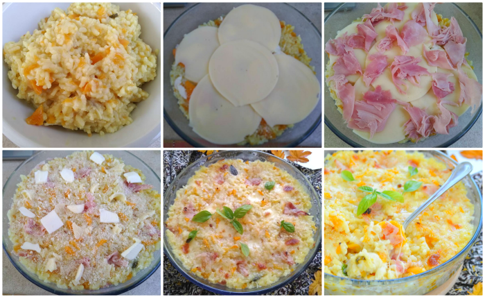 Riz au four avec potiron et provola fumée