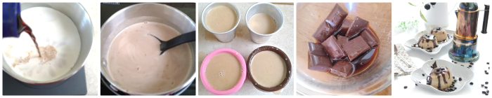 Panna cotta au café et chocolat