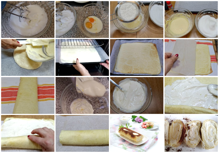 Roulé à la crème de yaourt sans sucre