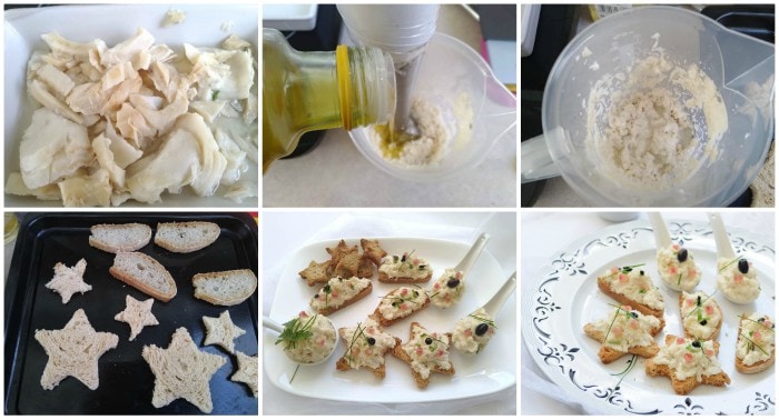 Crostini avec brandade de morue