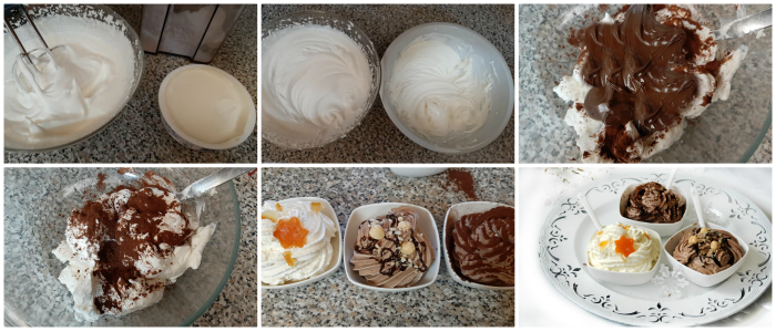 Crème au mascarpone et à la crème fraîche goûts variés