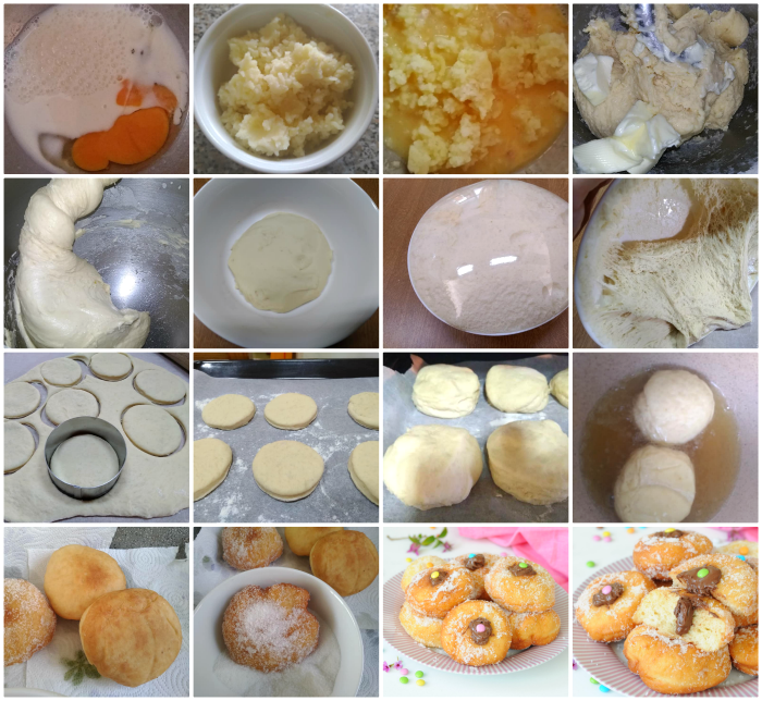 Beignets à la crème et smarties