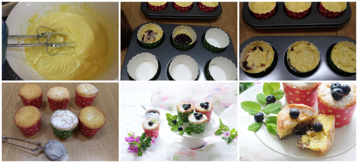 Petits gâteaux à la confiture de myrtilles