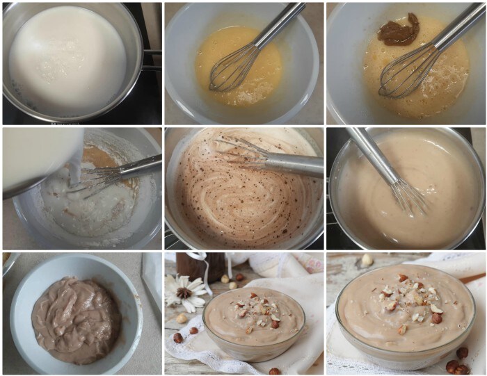 Crème pâtissière à la pâte de noisettes