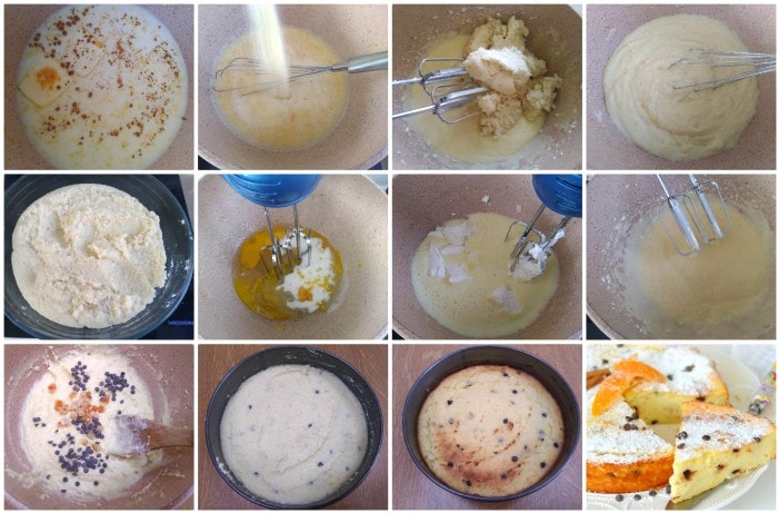 Migliaccio à l'orange et aux pépites de chocolat