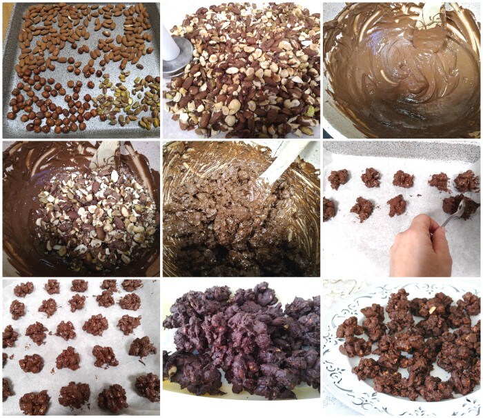 Chocolats croquants aux fruits secs