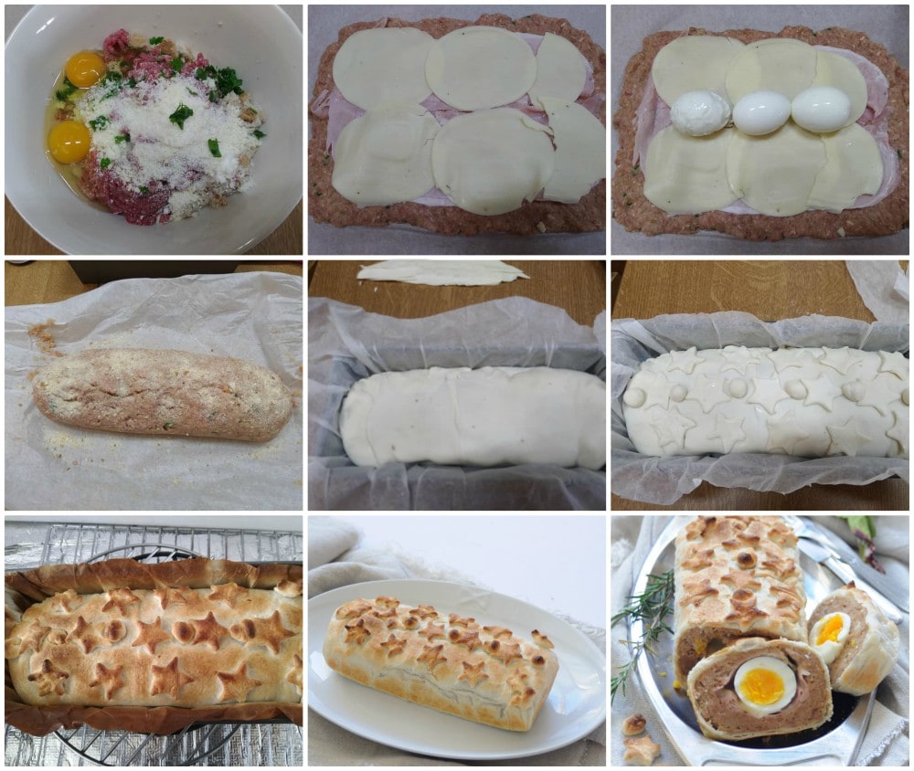 Pain de viande farci en croûte de feuilletage