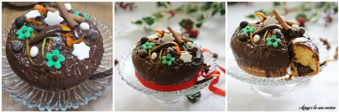 Gâteau à l'orange avec chocolat et cannelle