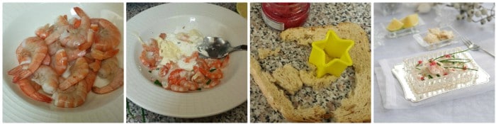 Les crevettes crémeuses à la ciboulette