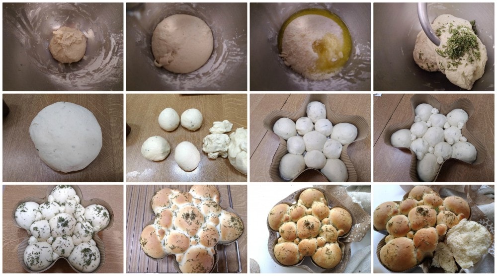 Étoile de pain de Noël aux herbes