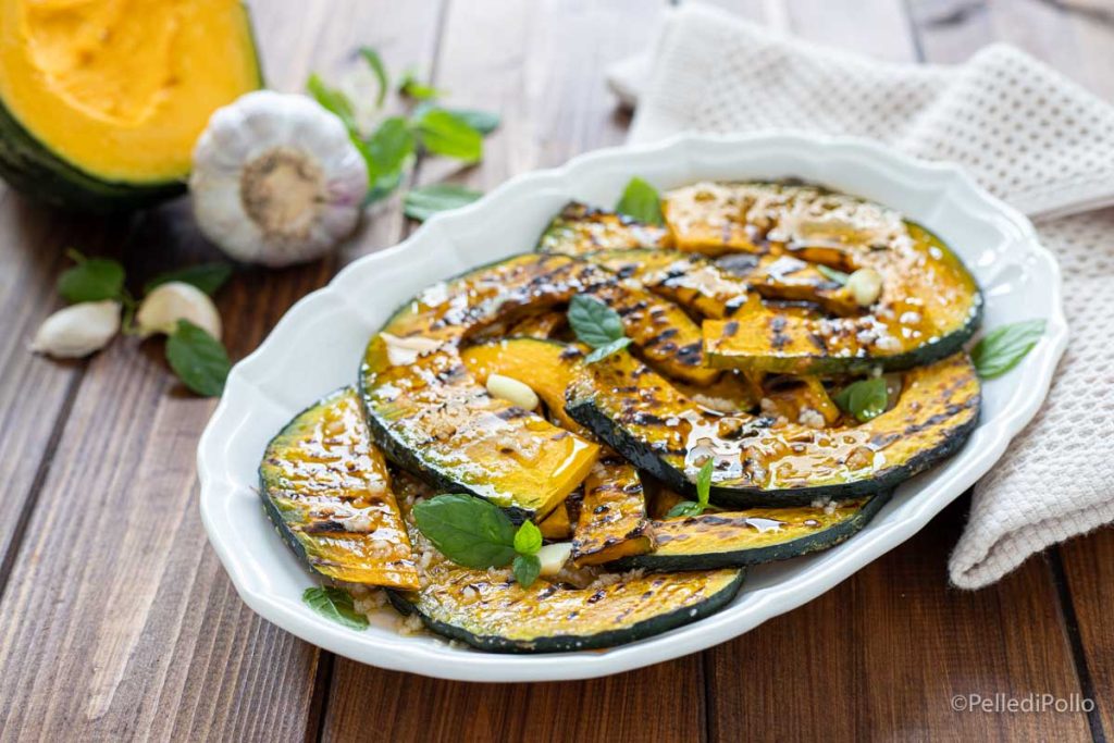 courge grillée à l'aigre-doux
