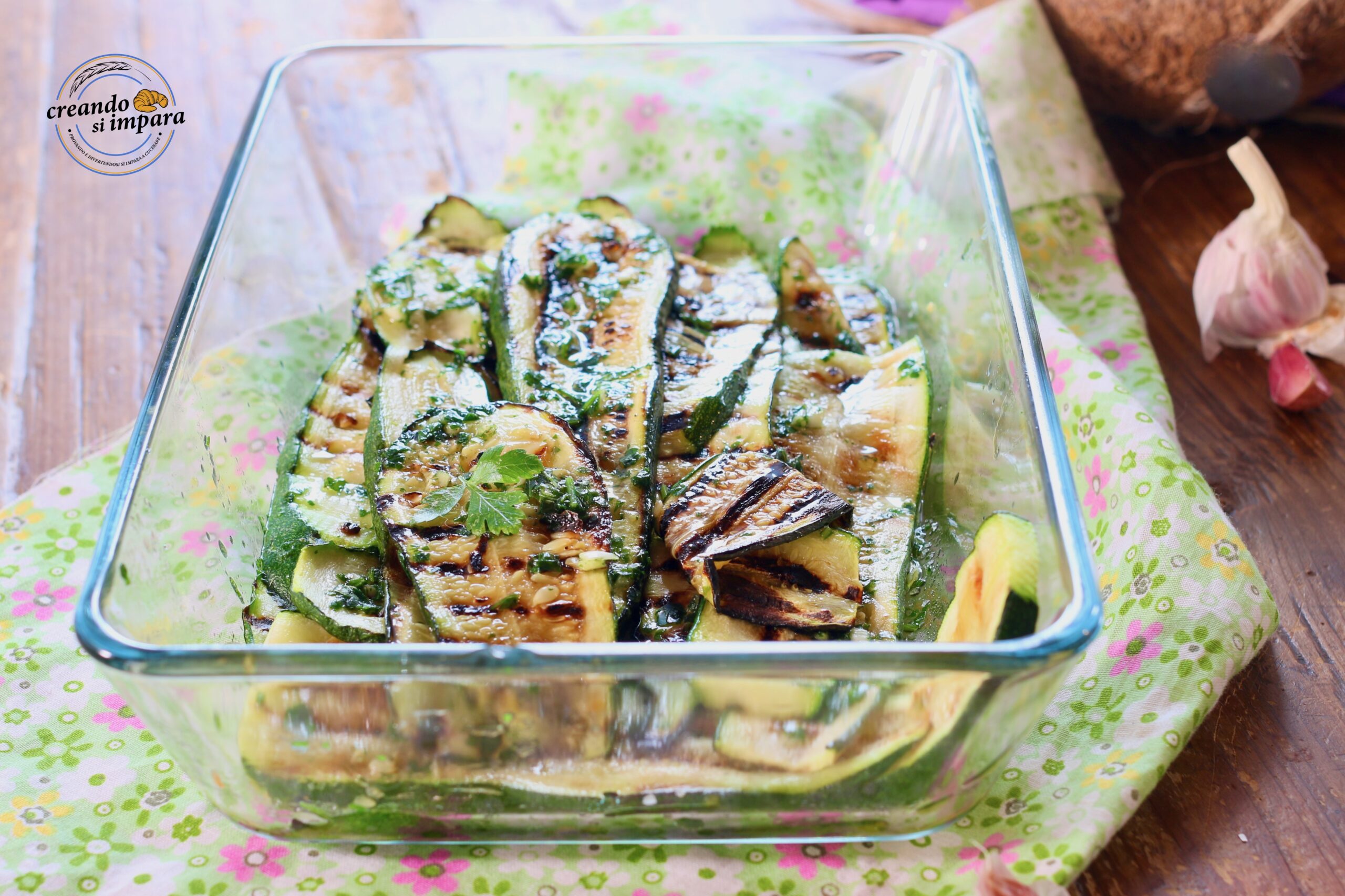 Courgettes marinées