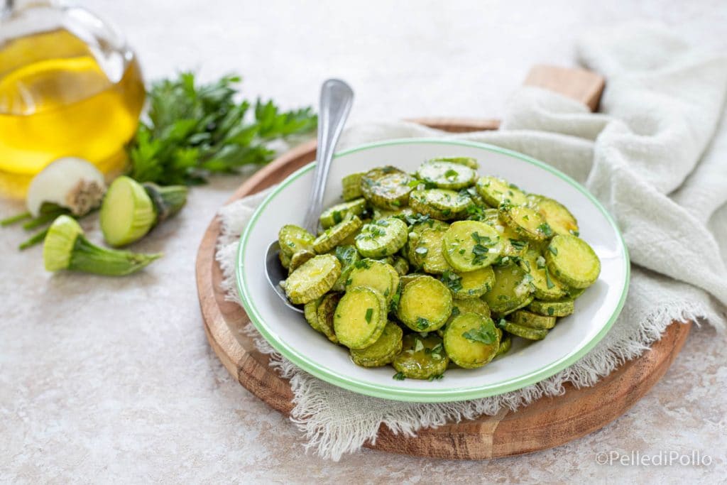 courgettes trompette sautées