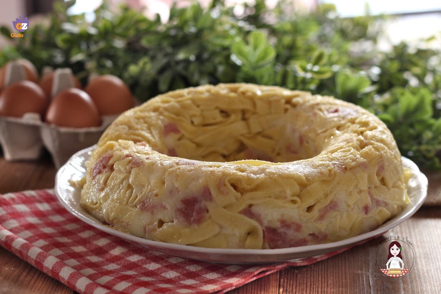 Couronne de tagliatelles