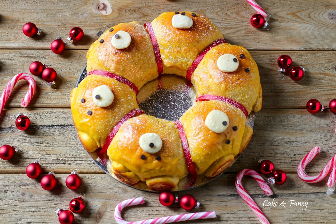 Couronne de Noël aux oursons