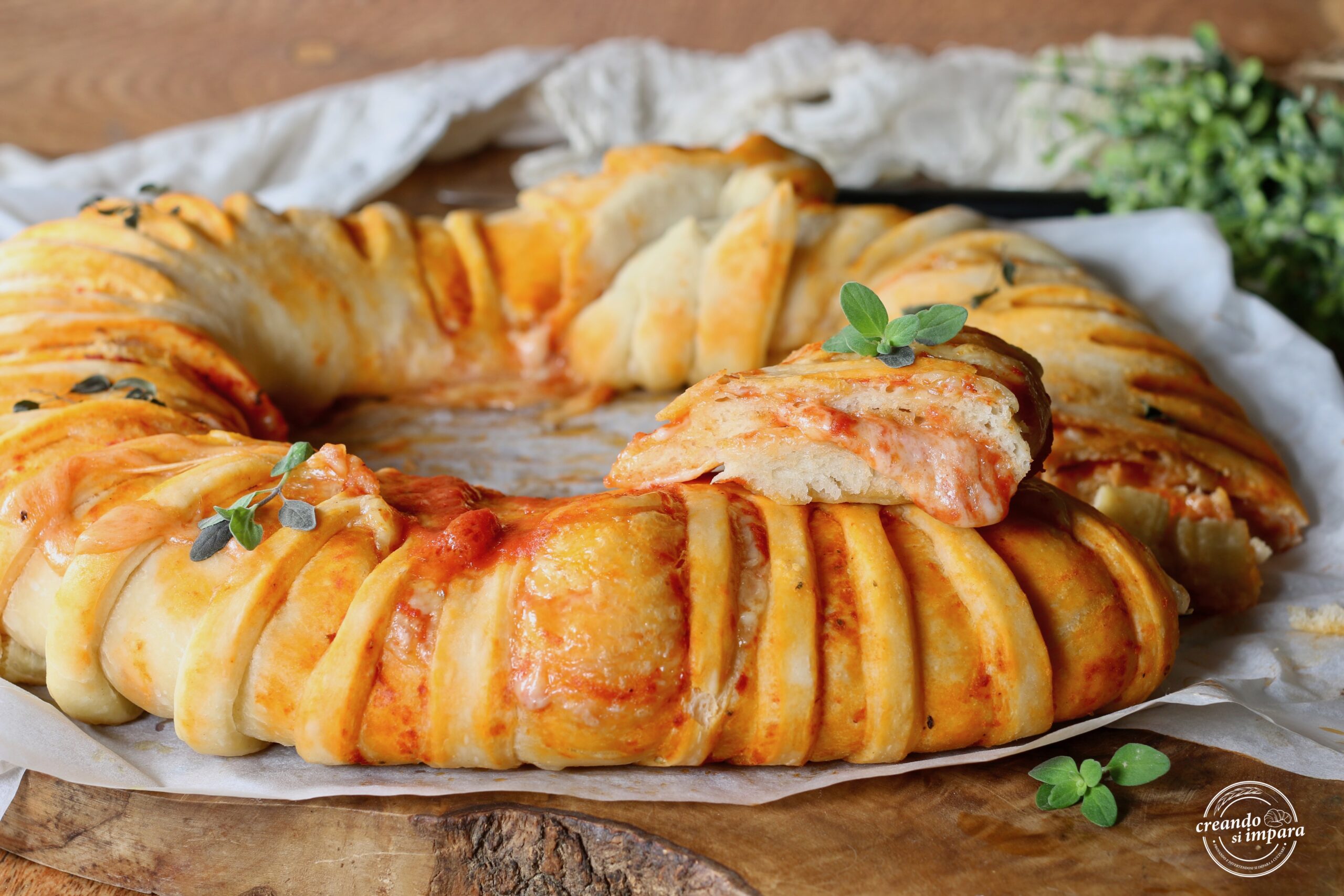 Couronne de pain à la pizzaiola