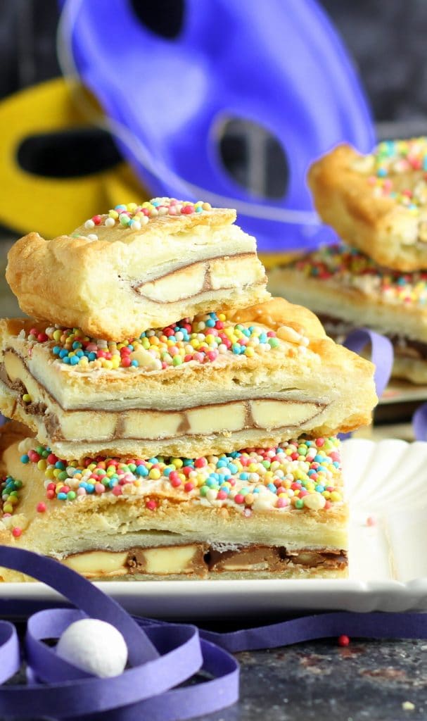 Tarte avec des barres de chocolat au lait