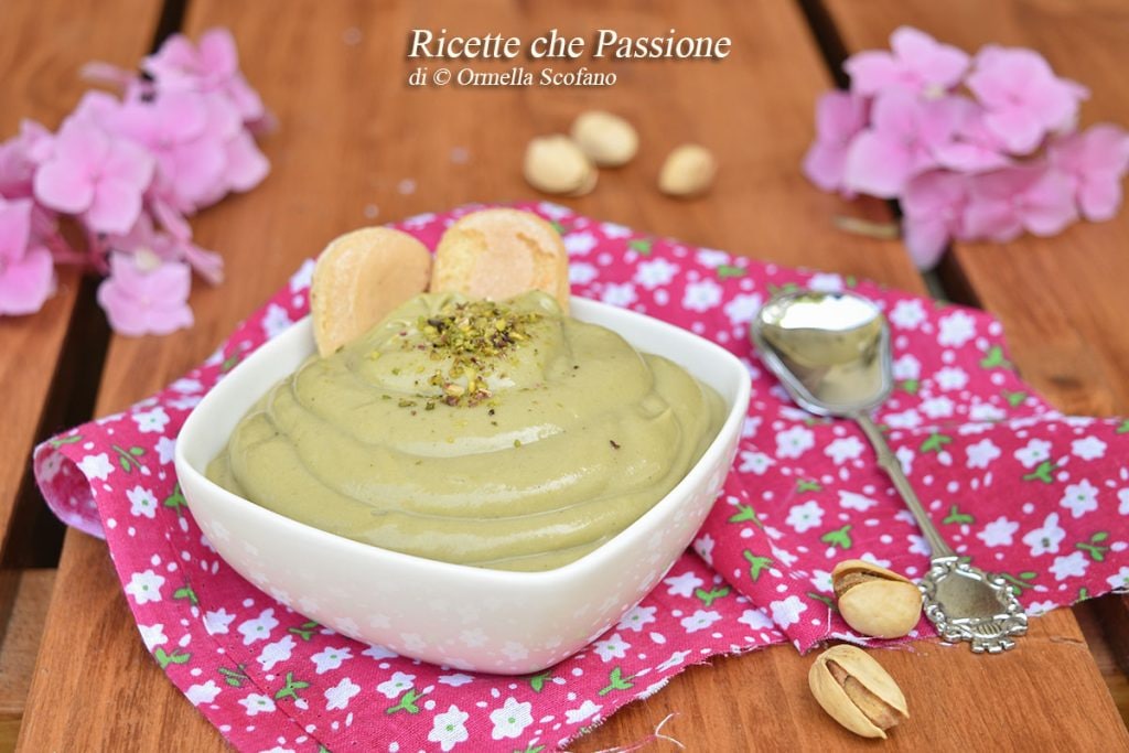 crème au pistache sans cuisson