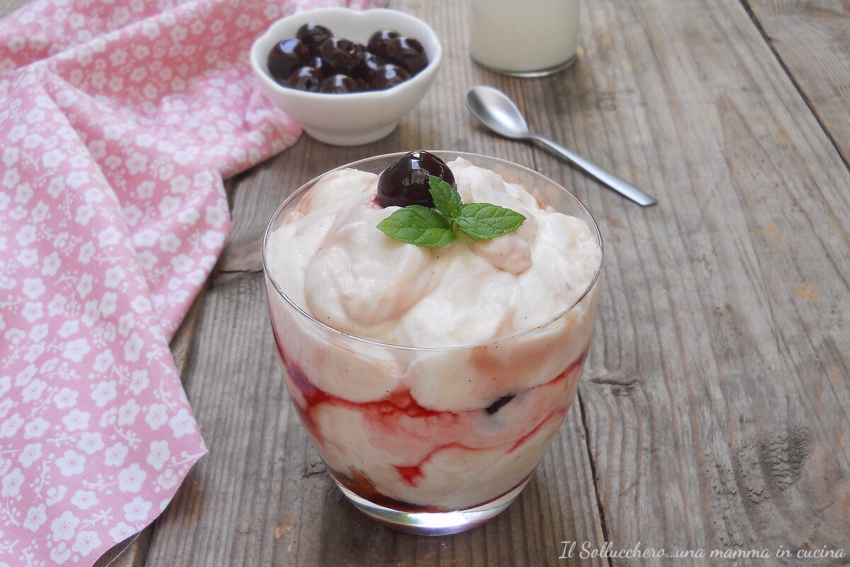 Crème paradis aux cerises griottes
