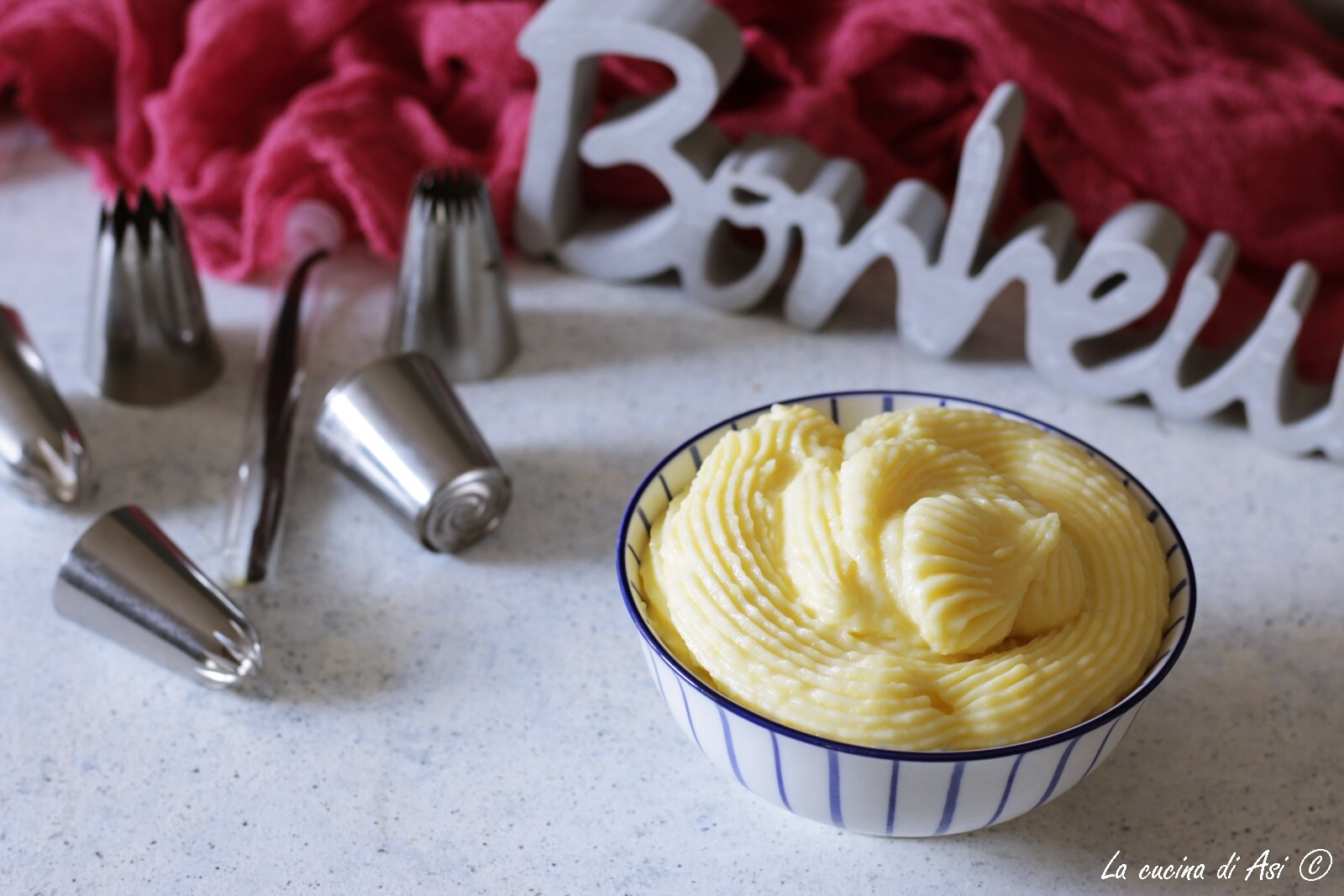 Crème pâtissière sans gluten avec farine de riz