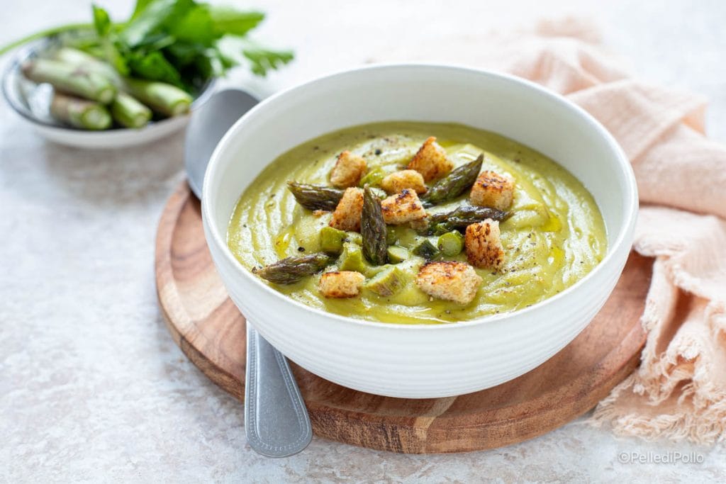 crème d'asperges et pommes de terre
