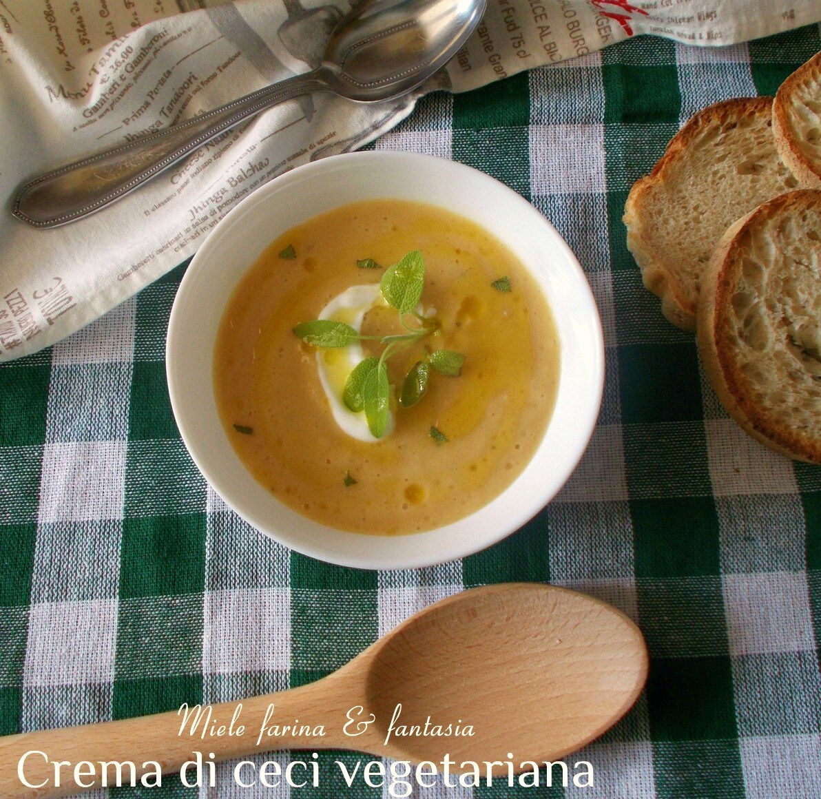 Crème de pois chiches végétarienne