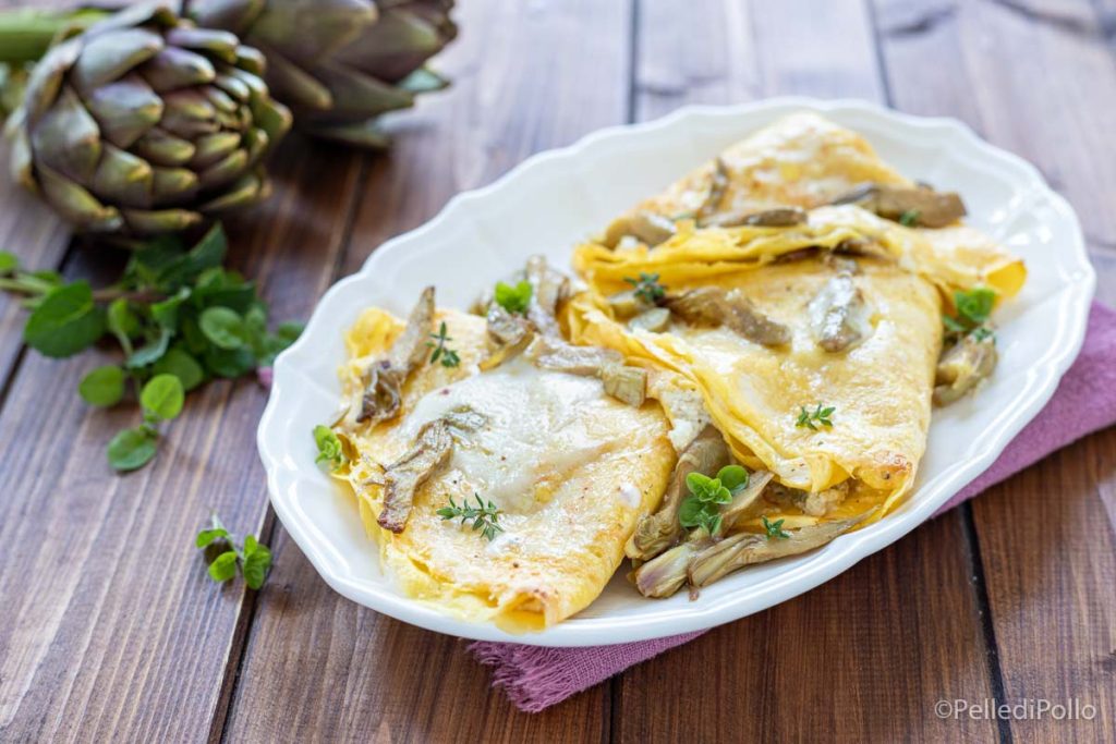 crêpes aux artichauts