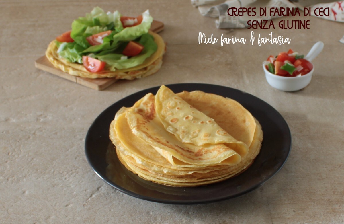 Crêpes à la farine de pois chiche. Recette sans gluten