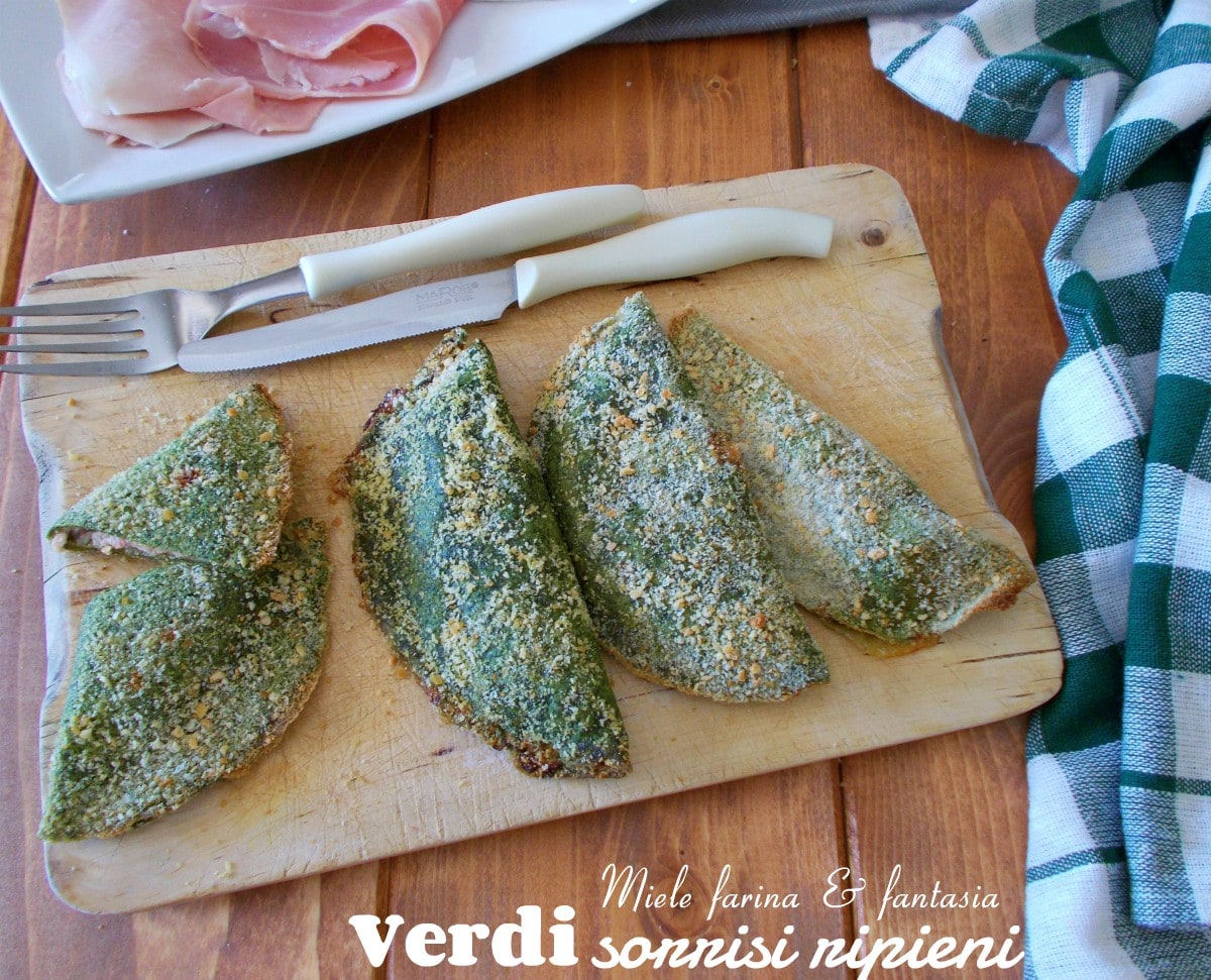 Sourires d’épinards farcis de jambon et robiola