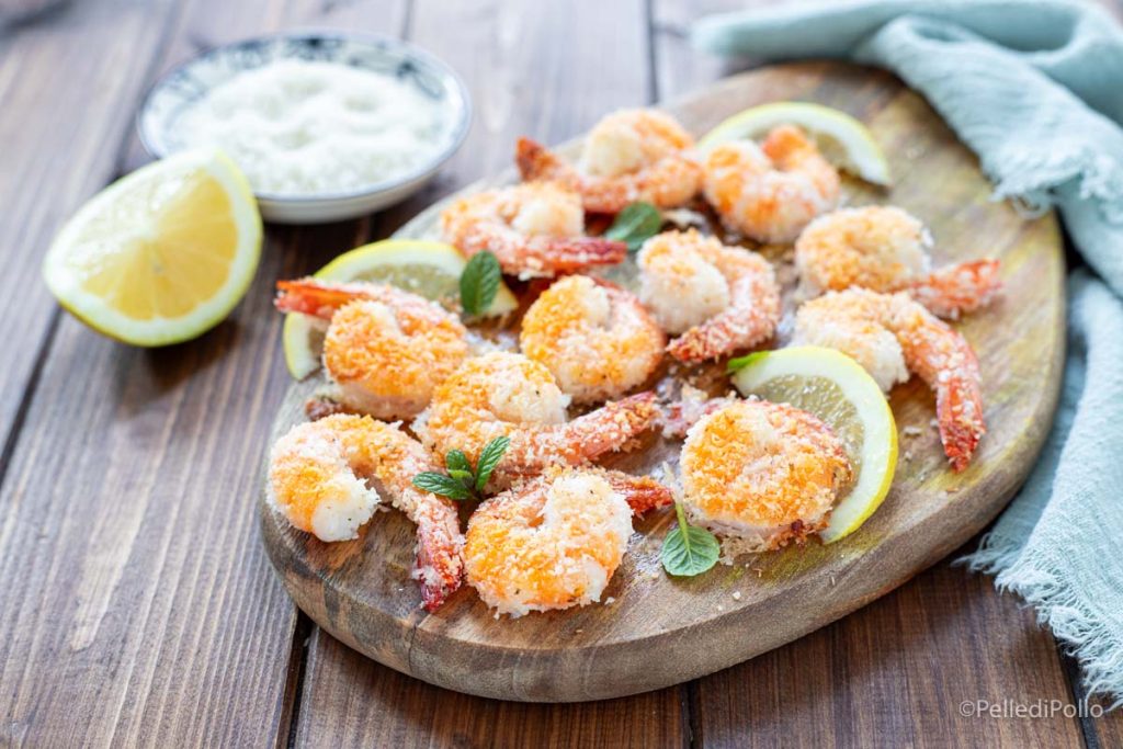 crevettes au coco gratinées