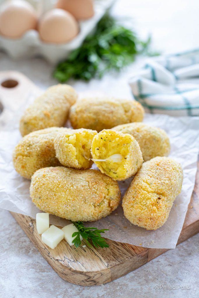 croquettes de pommes de terre et provola