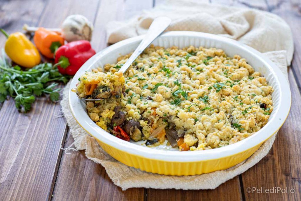 crumble de légumes au four