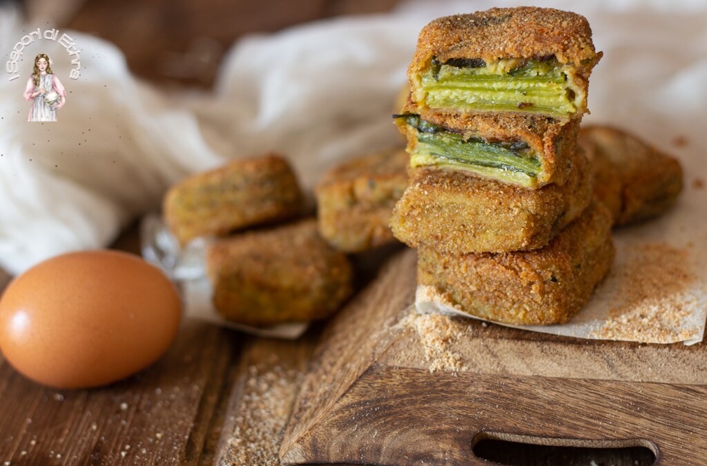 Millefeuille de courgettes croustillantes au four