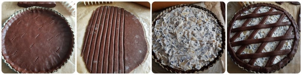 tarte au cacao avec ricotta et pommes