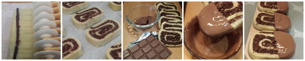 biscuits deux pâtes avec chocolat