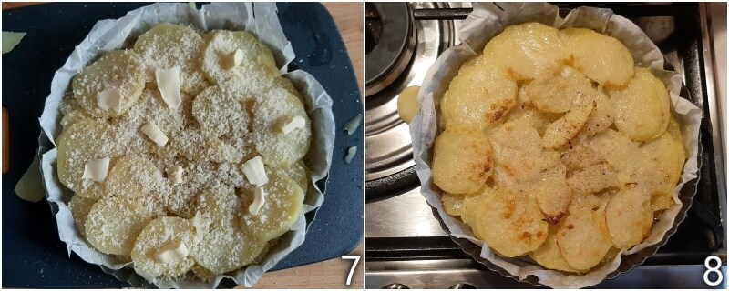 d. cuire les pommes de terre au four gratin