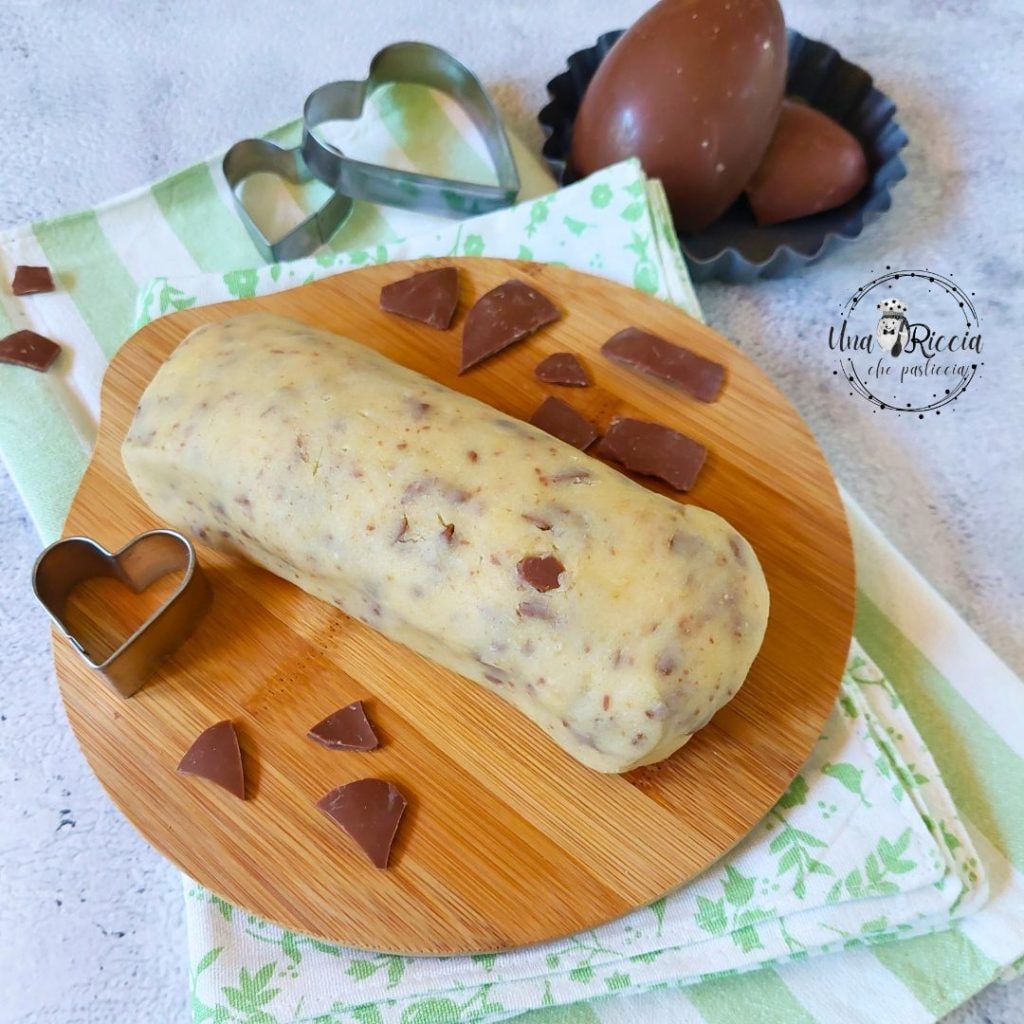 détail pâte sablée à la stracciatella