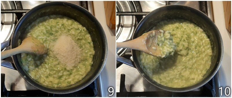 e. compléter avec le parmesan râpé et mélanger à feu éteint