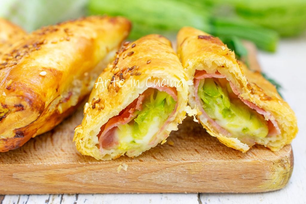 ÉCRINS DE FEUILLETÉ avec COURGETTES et jambon