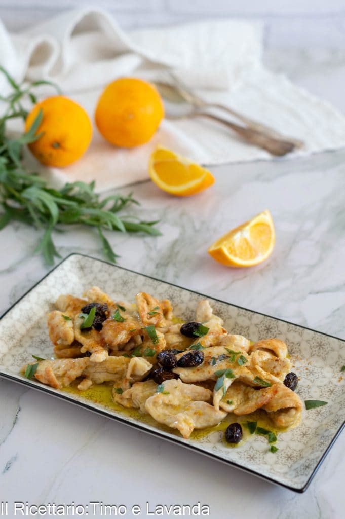 émincés de poulet à l'orange