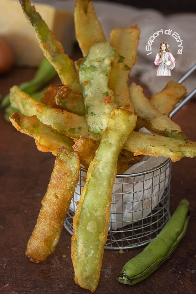 Épluchures de fèves frites en beignet