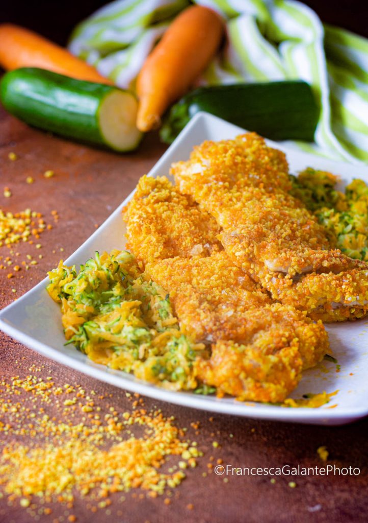 ESCALOPE DE POULET AU FOUR TRÈS CROUSTILLANTE ET PETITS LÉGUMES