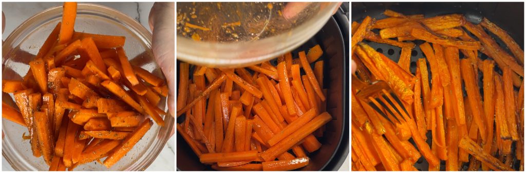 carottes à la friteuse à air