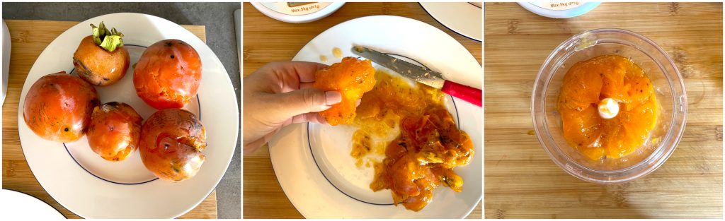 Flan de kakis et cacao