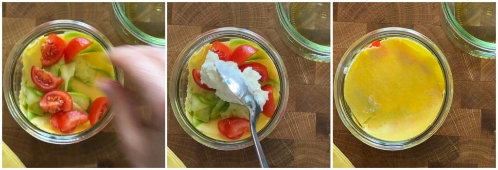 Lasagnes légères en cuisson sous vide en bocal