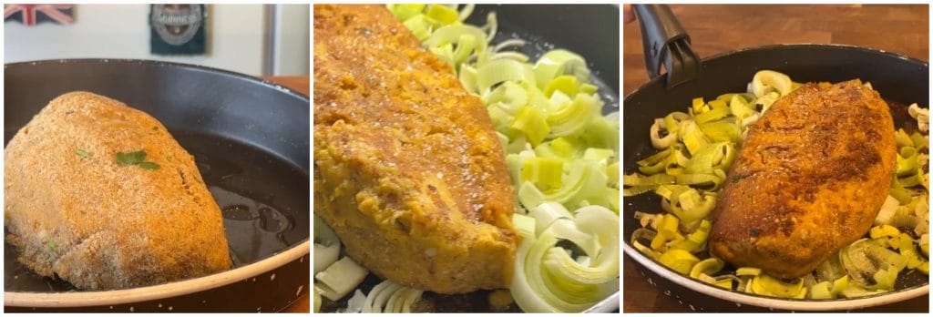 Pain de viande pois chiches et courgettes