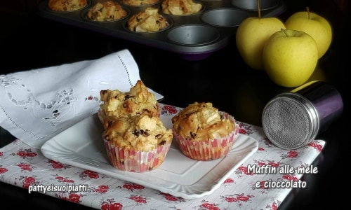 Muffins aux pommes et chocolat