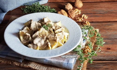 Paniers farcis à la ricotta de Trévise et mortadelle