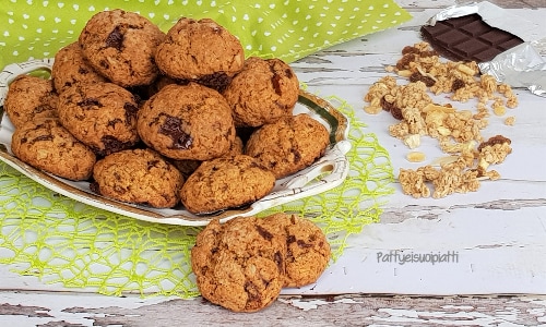 Biscuits avec muesli et chocolat