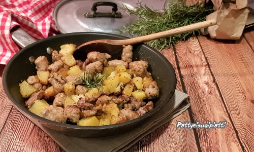 Poêlée d’agneau, saucisse et pommes de terre